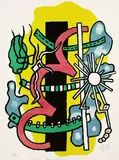 Fernand Léger, Composition, 1947, Lithograph printed in colours