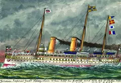 James Scott Maxwell, 13 Bll. Deutsche Handelsschiffe und Yachten, Watercolour