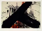 Antoni Tàpies, Le T renversé, 1969, Aquatint printed in colours