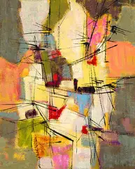 Komposition by Francis Bott, 1955, Oil on canvas, sold Dec 2002