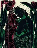 Paar 1964 by HAP Grieshaber, 1964, Woodcut printed in colours, sold Dec 2002