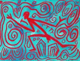 A. R. (d. i. Ralf Winkler) Penck, Mann in Bewegung - Meer