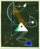 Walther Wahlstedt, Geometrische Figuration, 1946, Gouache