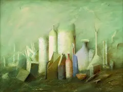Stillleben by Karl Ludwig Mordstein, 1979, Acrylic, sold Dec 2002