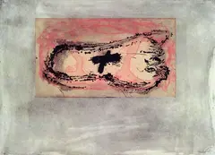 Komposition by Antoni Tàpies, Aquatint printed in colours, sold Dec 2002