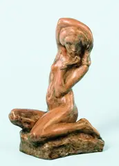 Jan Štursa, Melancholisches Mädchen, 1910, Clay sculpture