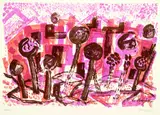 Eduard Bargheer, 9 Bll. aus: Afrika, 1966, Lithograph printed in colours
