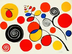 Komposition by Alexander Calder, Silkscreen, sold Dec 2002