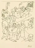 Café by George Grosz, 1923, Photolithograph, sold Dec 2002