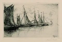 Kleine Boote by James Ensor, 1894, Etching, sold Dec 2002