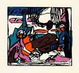 Wassily Kandinsky, 3 Bll.: Weißer Klang. Apfelbaum. Landschaft mit Figuren und Kruzifix