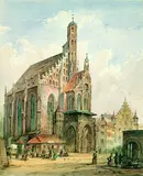 Carl Martin Laeisz, 2 Bll. Ansichten von Nürnberg und Regensburg, Watercolour
