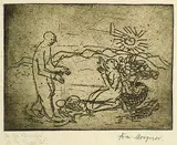 Wilhelm Morgner, Heilige Familie, 1912, Etching