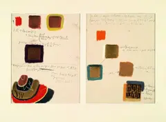 2 Bll.: Farbstudien by Max Ackermann, 1930, Chalk, sold Dec 2002