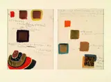Max Ackermann, 2 Bll.: Farbstudien, 1930, Chalk