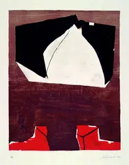 2 Bll.: Angelo deviato. L'arcata by Giuseppe Santomaso, 1982, Lithograph printed in colours, sold Dec 2002