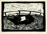 Wilhelm Morgner, Große Brücke bei Soest, 1911, Linocut