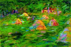 Emil Nolde, Heuwiese, 1907, Oil on canvas