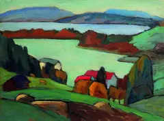 Gabriele Münter, Staffelsee, 1932, Oil on cardboard