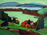 Gabriele Münter, Staffelsee, 1932, Oil on cardboard