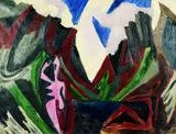 Paar am Sund by Ernst Wilhelm Nay, 1938, Oil on canvas, sold Dec 2002