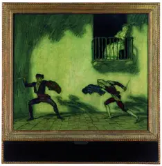 Duell by Franz von Stuck, 1914, Oil on panel, sold Dec 2002