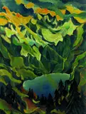 Franz Heckendorf, Gebirgslandschaft mit See
