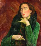 Albert Birkle, Porträt Else Starosta, 1927, Oil on cardboard