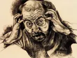 Albert Birkle, Irrsinn, 1925, Charcoal