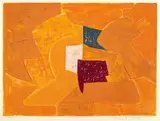 Composition orange by Serge Poliakoff, 1956, Farblithografie auf Arches (Wasserzeichen), sold Dec 2002