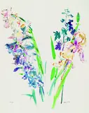 Lilien und Rittersporn by Oskar Kokoschka, 1967, Photolithograph, sold Dec 2002