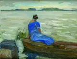 Max Slevogt, Frau im Kahn