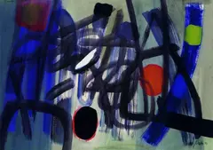 Unruhig by Fritz Winter, 1953, Oil, sold Sep 2002