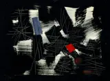 Fritz Winter, Ohne Titel (Mit Rot und Grau), 1954, Oil