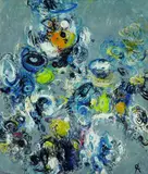 69/Ja 1 by Rolf Cavael, 1969, Oil on canvas, sold Sep 2002