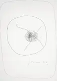Senza Titolo by Lucio Fontana, 1963, Ballpoint drawing, sold Sep 2002