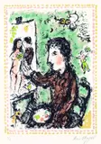 Marc Chagall, Szene im Atelier, 1983, Lithograph printed in colours