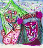 Otto Dix, Alemannische Masken, 1963, Lithograph printed in colours
