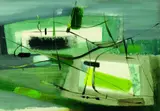 Hans Jaenisch, Mailandschaft, 1954, Oil