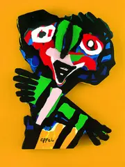 Tête by Karel Appel, Multiple, sold Sep 2002