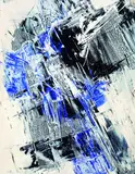 Fred Thieler, Eisblau, 1957, Acrylic on strong cardboard