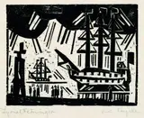 Lyonel Feininger, Der Reeder, 1, 1918, Woodcut