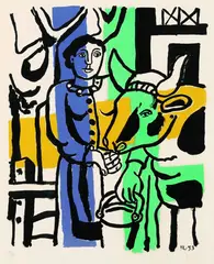 La vachère by Fernand Léger, 1954, Lithograph printed in colours, sold Sep 2002
