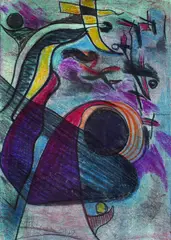 Blau IV by Max Ackermann, 1942, Colour chalk drawing, sold Sep 2002