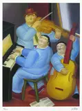 Fernando Botero, Three musicians, 1983, Photolithograph