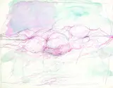 Karl Bohrmann, Schlachtfest in Griechenland, 1962, Drawing in colour crayon