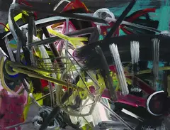 Helmut Sturm, Abstrakte Komposition, 1978, Acrylic