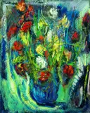 Vaso con fiori by Vincenzo Zoccola Zambrano, Oil on panel, sold Sep 2002