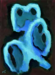 Komposition by Otto Ritschl, 1968, Öl auf Leinwand, sold Sep 2002