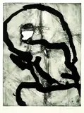 Hommage à Picasso by Emil Schumacher, 1973, Aquatint, sold Sep 2002